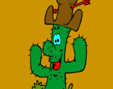 Dibujo Cactus con sombrero pintado por 7u868i68