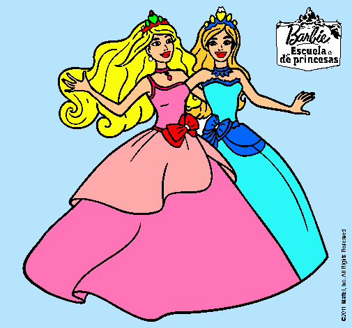 Barbie y su amiga súper felices