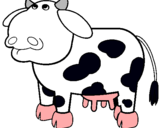 Dibujo Vaca pensativa pintado por ciara