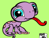 Dibujo Lagarto Littlest Pet Shop pintado por inla