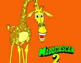 Dibujo Madagascar 2 Melman pintado por Llovitax