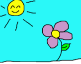 Dibujo Sol y flor 2 pintado por cri3