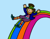 Dibujo Duende en el arco iris pintado por platius