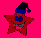 Dibujo estrella de navidad pintado por extre