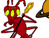 Dibujo Hormiga alienigena pintado por festus