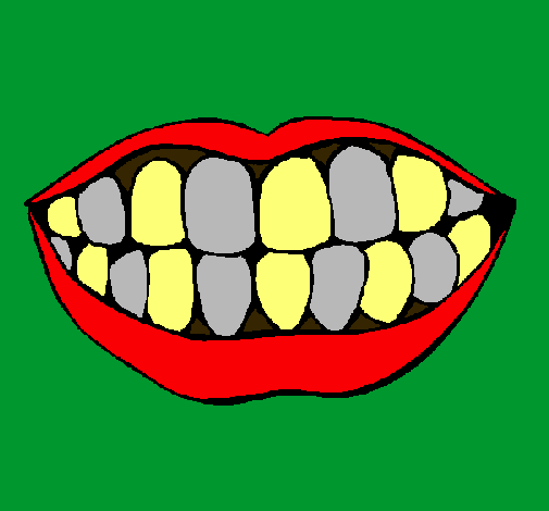 Dibujo Boca y dientes pintado por Ruggero
