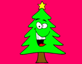 Dibujo árbol navidad pintado por xedx