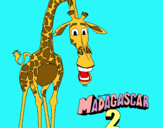 Dibujo Madagascar 2 Melman pintado por mojarroide