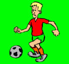 Dibujo Jugador de fútbol pintado por marwa