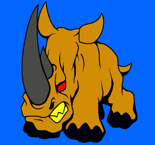 Dibujo Rinoceronte II pintado por Hugogarcia