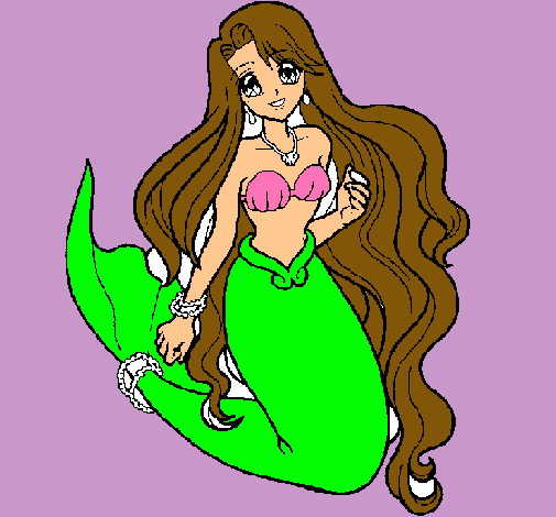 Dibujo Sirenita pintado por Danmy