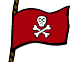 Dibujo Bandera pirata pintado por auroraman