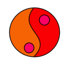 Dibujo Yin y yang pintado por kerastase