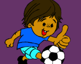 Dibujo Chico jugando a fútbol pintado por mikeryla