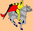 Dibujo Caballero a caballo IV pintado por ninfacurio
