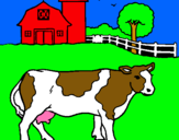 Dibujo Vaca pasturando pintado por isaiiii