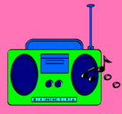 Dibujo Radio cassette 2 pintado por yfutrdujtghc