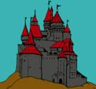 Dibujo Castillo medieval pintado por ferjudisa