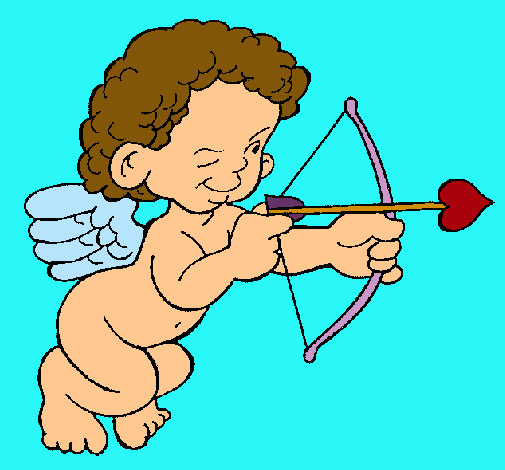 Cupido apuntando con la flecha