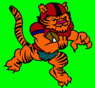 Dibujo Jugador tigre pintado por sesar