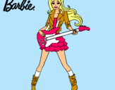 Dibujo Barbie guitarrista pintado por tuitrfki