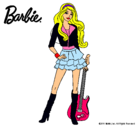 Dibujo Barbie rockera pintado por andreaaaaaaaaa