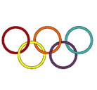 Dibujo Anillas de los juegos olimpícos pintado por tuki
