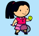 Dibujo Chica tenista pintado por tene