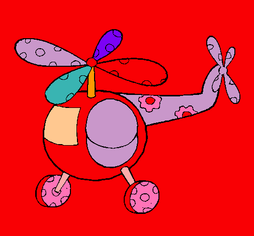 Dibujo Helicóptero adornado pintado por aletse