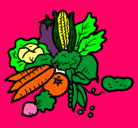 Dibujo verduras pintado por eder