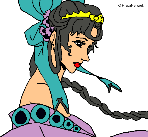 Dibujo Princesa china pintado por tontin