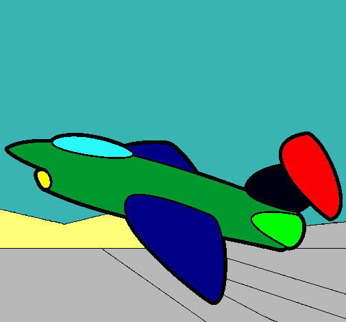 Dibujo Avión del ejercito pintado por thiagui