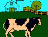 Dibujo Vaca pasturando pintado por tracy