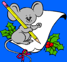 Dibujo Ratón con lapiz y papel pintado por ratoncito