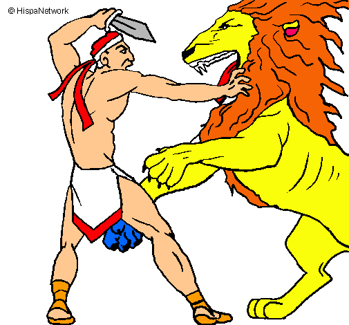 Gladiador contra león