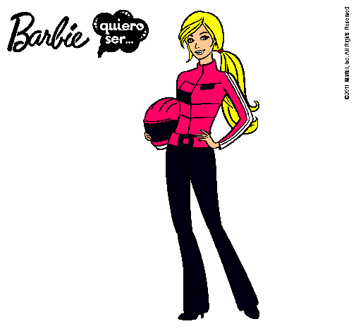 Barbie piloto de motos