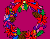 Dibujo Corona de flores navideña pintado por sopitadeDios