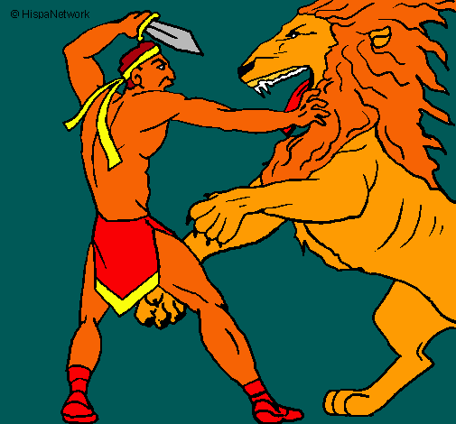 Gladiador contra león