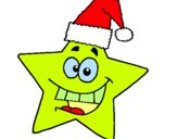 Dibujo estrella de navidad pintado por felisuco