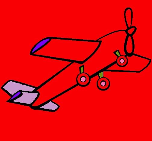 Dibujo Avión de juguete pintado por aletse