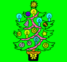 Dibujo Árbol de navidad con velas pintado por umaima