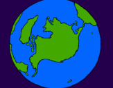 Dibujo Planeta Tierra pintado por Xabier