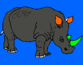 Dibujo Rinoceronte pintado por bnbchj