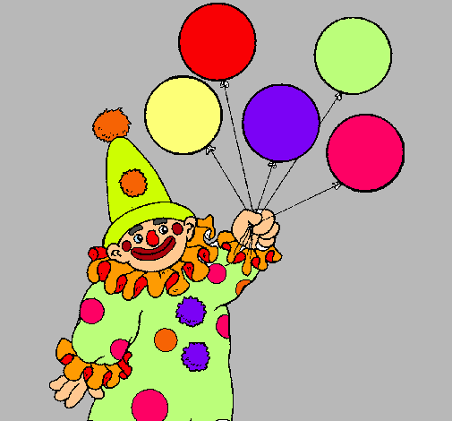 Payaso con globos