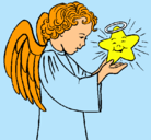 Dibujo Ángel y estrella pintado por 127285896487