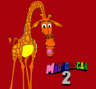 Dibujo Madagascar 2 Melman pintado por lessi