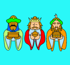 Dibujo Los Reyes Magos 4 pintado por aroag