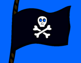 Dibujo Bandera pirata pintado por PEPEGOL