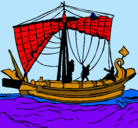 Dibujo Barco romano pintado por haplo