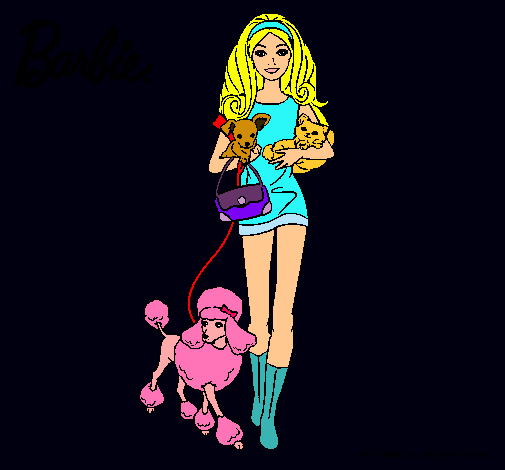 Barbie con sus mascotas